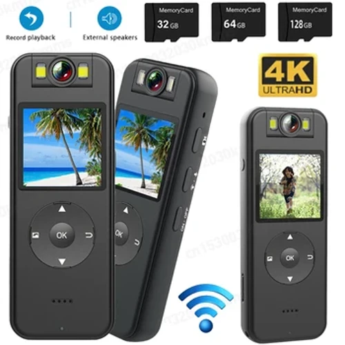 Ultra Uchel Diffiniad 4K DV Camera Di-wifr WiFi Hotspot Gorfodi'r Gyfraith Cofiadur Marchogaeth Beic Modur Camera Mini Chwaraeon