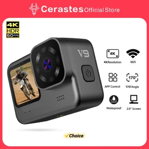 2024 Camera Gweithredu Gwrth-ysgwyd WiFi TERASTES 4K60FPS Newydd Ewch Gyda Sgrin Rheoli Anghysbell Camera Gwrth-ddŵr Chwaraeon recordydd gyriant pro