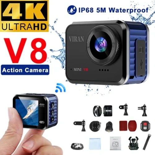V8 WiFi Action Camera 4K 60FPS Waasserdicht Shockproof Camcorder DV Sport Camcorder Drive Recorder Wireless HD Webcam Mini Cam