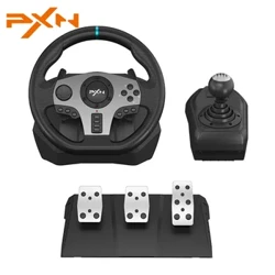 Roth Rásaíocht PXN V9 Le Pedals agus Roth Stiúrtha Chearrbhachais Shifter Volante Do PS3/PS4/PC Windows/Switch/Xbox One/Series X/S