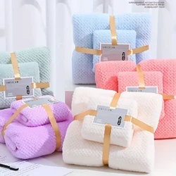 Ensemble de serviettes de bain gaufrées, en velours de corail épais, Extra épais, doux et absorbant, multi-serviettes de bain, articles de toilette de salle de bain