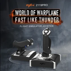 PXN-2119 PRO Uçuş USB Simülatörü Gamepad Joystick PC/Masaüstü Simülasyon Uçak Titreşim Oyun Denetleyicisi Aksesuarları