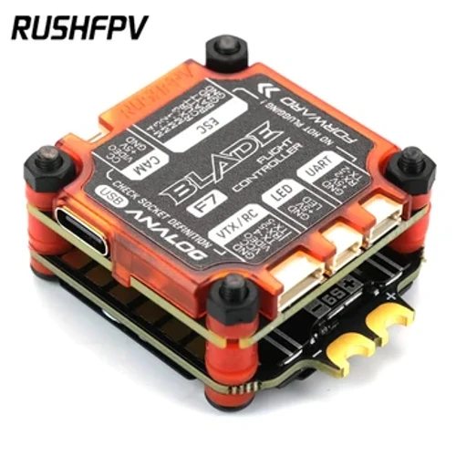 RUSHFPV RUSH BLADE V2 pile F722 contrôleur de vol analogique/numérique extrême 60A 128K BLHELI32 4in1 ESC pour Drone de course FPV bricolage