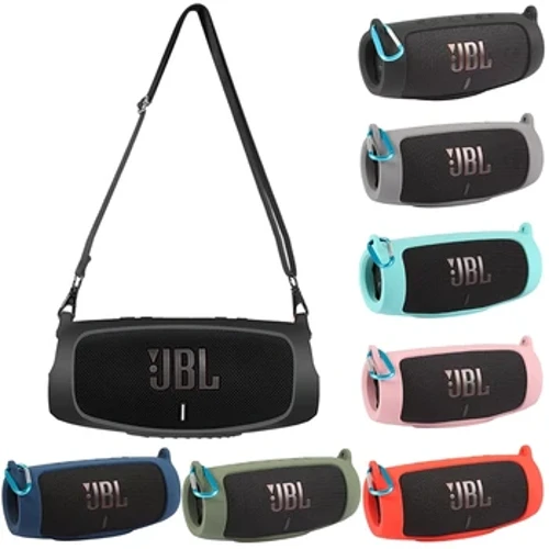 Bluetooth bozgorailuaren zorro berria silikonazko estalki leuna uhala mosketoiarekin JBL Charge 5 haririk gabeko Bluetooth bozgorailurako poltsarako