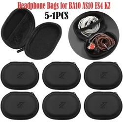 KZ Kopfhörer Oval Späicherbeutel Kabel Kopfhörer PU Zipper Späicherbox Portable Hold Storage Case Container fir KZ BA10 AS10 ES4