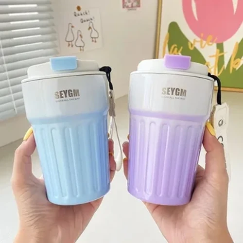 400ml rostfritt stål kaffe termos flaska termisk mugg läckagesäkra vakuumflaskor kaffekopp utomhus bärbar dryck resemugg