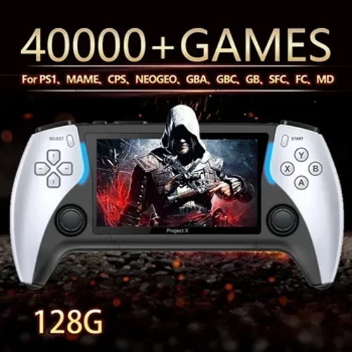 Dự Án Mới X Bỏ Túi Máy Chơi Game 128G 40000 + Trò Chơi Hỗ Trợ Lớn PS1 Retro Trò Chơi Loa Kép Stereo Tinh quà Tặng Cho Trẻ Em