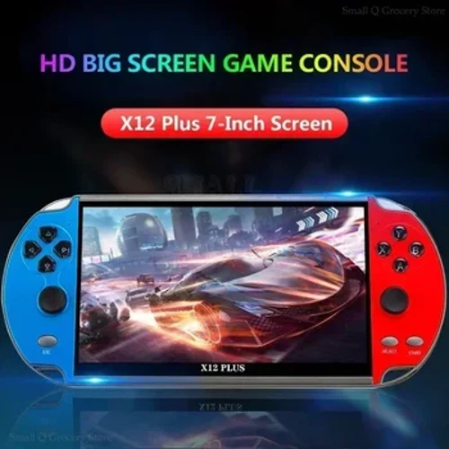 Consola de videojuegos portátil Retro X12 Plus de 7 pulgadas, pantalla IPS, 16G, 10000 + juegos clásicos, consolas de juegos 4K HD para PSP FC GBA NES