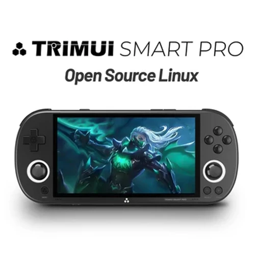 Trimui Smart Pro joc video portabil retro, 4,96 inci, 5000 mAh, consolă de jocuri portabilă, 10000+ mini player de jocuri 64/128/256 GB