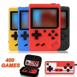 Retro bærbar mini håndholdt videospillkonsoll 8-bit 3,0 tommers farge LCD Color-spiller innebygd 400 spill for barnegaver