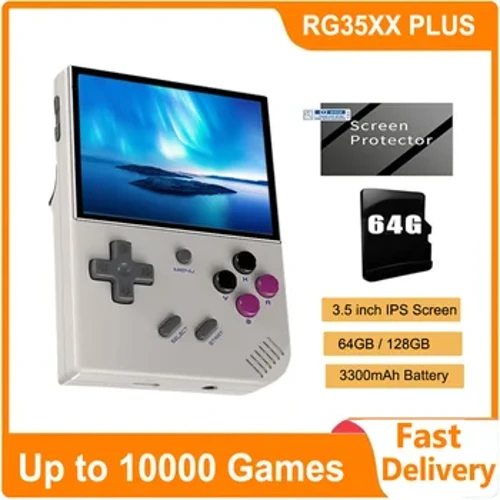 ANBERNIC RG35XX PLUS Retro Máy Chơi Game Cầm Tay 3.5''IPS Tích Hợp 10K Trò Chơi Trẻ Em Tay Cầm Chơi Game Bé Trai Trẻ Em quà Tặng