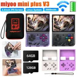 Pro Miyoo Mini Plus V3 Retro ruční herní konzole 3,5palcový IPS HD obrazovka 3000mAh WiFi 20000+ Hry Systémové video přehrávače Linux