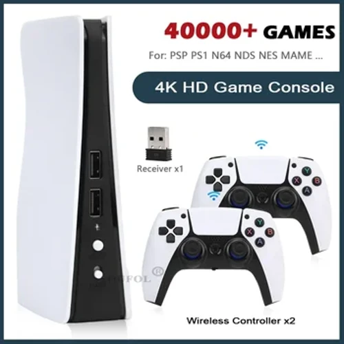 UUS GB5 videomängukonsool 64 GB/128 GB 40 000 tasuta mängude HD-televiisor Game Box 5 Kaks mängupulti PS1/PSP/MAME mängupulgale Dropshipping