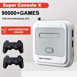 KINHANK Game Box Super Console X consola de videojuegos Retro compatible con 90000 juegos 50 emuladores para PS1/PSP/MAME/DC con controladores