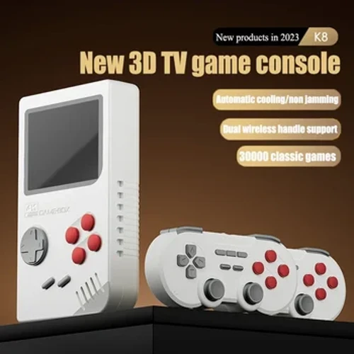 Ny K8 Home Game Console Psp Open Source 3d Dual 2,4g håndtag vs videospilkonsol 4k Hd med varmeafledning Nostalgisk gave