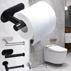Ingen boring Toiletpapirholder Badeværelsesrulle Væv Håndklædedispenser Hanger Rustfrit stål Servietopbevaring Køkkentilbehør