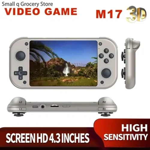 4k M17 Retro Game 3D Handheld Game Console 4,3 tums IPS-skärm 480*272 LCD-skärm Mini Portable Pocket Video Player för PSP