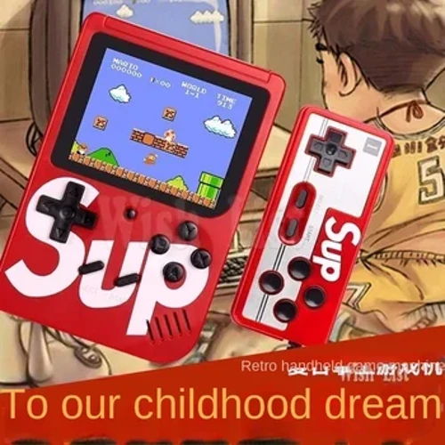 Handheld Sup mini партатыўная гульнявая прыстаўка, супер адзінарная і падвойная гульнявая прыстаўка 400 у адной гульнявой прыстаўцы, новыя гарачыя гульні 2024 года