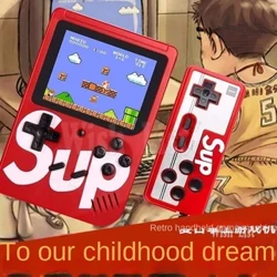 Handheld Sup mini партатыўная гульнявая прыстаўка, супер адзінарная і падвойная гульнявая прыстаўка 400 у адной гульнявой прыстаўцы, новыя гарачыя гульні 2024 года