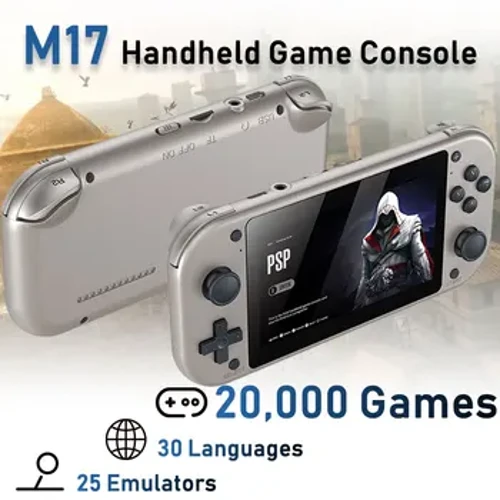 M17 Handheld Game Player 20000 Games 4.3 Inch Portable Video Game Console LCD Screen 128GB Retro Game Machine para sa PSP/FC/Arcade