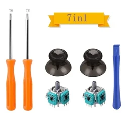 Hoʻololi Joystick no ka Xbox One Xbox Series S Controller 3D Analog Thumbsticks Repair Parts Kit T6 T8 Screwdriver Accessory