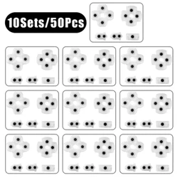 10 Bộ/5/1 Bộ Tấm Cao Su Dẫn Điện Silicon Cho Bộ Điều Khiển PS4, Nút Sửa Chữa Thay Thế Một Phần Cho PS 4