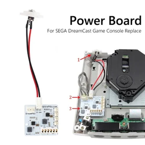 Rev2.0 Dream PSU 12V Elektrik üpjünçiligi tagtasy + SEGA DreamCast oýun konsolynyň düýş PSU üçin çalyşýan bölekleri üçin tok wilkasy adapteri