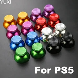 YUXI 2 pcs metal analogikoa Joystick Thumb Stick Grip Cap ordezko piezak PS5 kontrolagailu Thumbstick Ordezko piezak