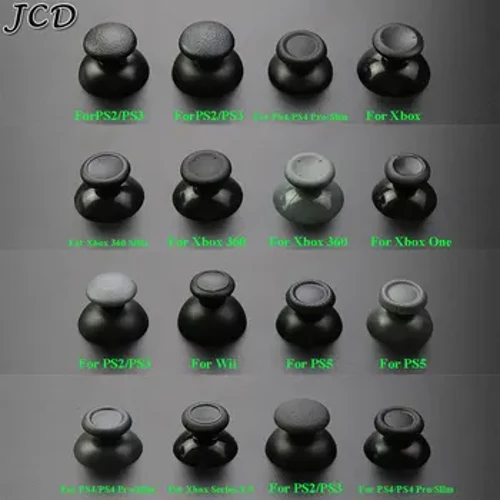 JCD 10PCS 교체 3D 아날로그 썸 스틱 엄지 스틱 버섯 그립 캡 커버 PS2 PS3 PS4 Pro Slim PS5 Xbox one 360