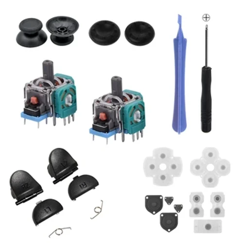 Ban Đầu Replacment Bộ Phận Điều Khiển Bộ Dụng Cụ Cho Playstation 4 PS4 Phụ Kiện 3D Đính Đá Tua Vít Cần Điều Khiển Đầu Nấm