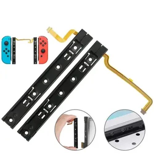 Left+Right Replacement Rail Slider Set Flex Cable Home Games Accessories for Nintendo Switch Joy-Con