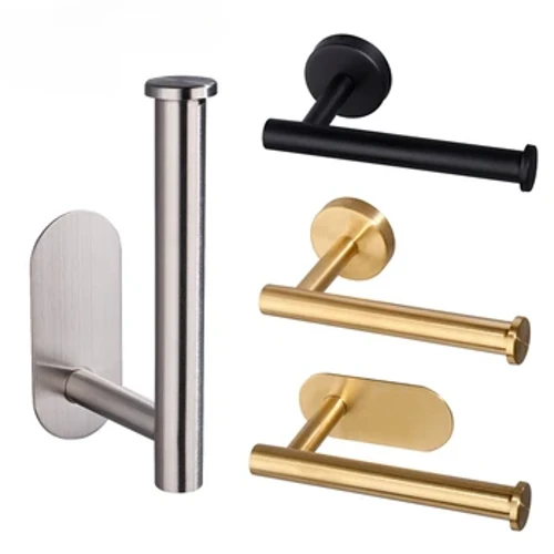 Hộp đựng khăn giấy vệ sinh tự dính Thép không gỉ treo tường Không đục lỗ cuộn khăn giấy cho phòng tắm nhà bếp