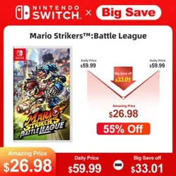 Mario Strikers Battle League Nintendo Switch Game Fiziki kartoçka OLED Lite-ni çalyşmak üçin 100% resmi asyl nusgasy