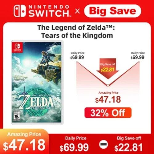 The Legend of Zelda Tears of the Kingdom Offerte di giochi per Nintendo Switch Scheda di gioco fisica originale per Switch OLED Lite Disponibile