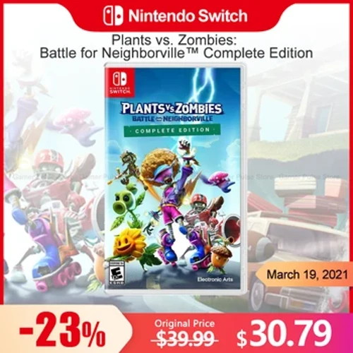 Plants vs Zombies: Battle for Neighborville Complete Edition Game Nintendo Switch прапануе 100% арыгінальную фізічную гульнявую карту