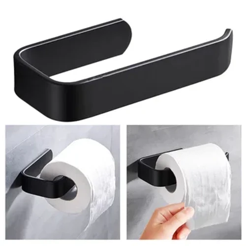1pc fixado na parede suporte de papel higiênico sem perfuração tecido rolo toalha banheiro toalheiro acessórios do banheiro material plástico