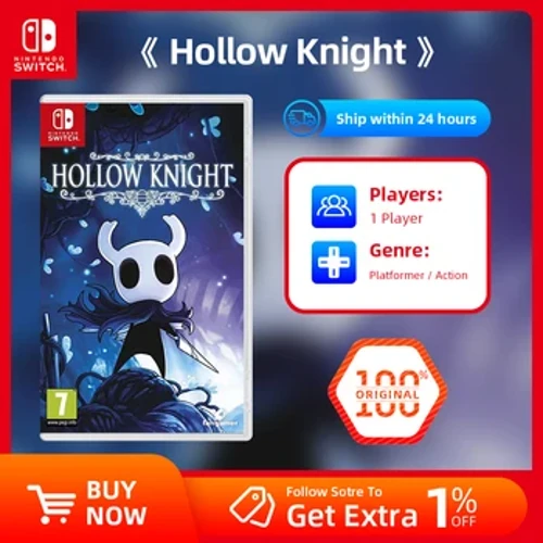 Hollow Knight - Nintendo Switch jokoen eskaintzak - Nintendo Switch OLED Lite Games Kartutxo fisikoa