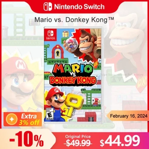Mario vs. Donkey Kong Nintendo Switchi mängupakkumised Switchi mängukonsooli jaoks mõeldud 100% originaalsed füüsilised mängukaardimängud