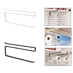 Kertas Roll Holder Handuk Rak Cling Film Rak Penyimpanan Kamar Mandi Tanpa Punching Rak Penyimpanan Rak Gantung Aksesoris Tisu Dapur