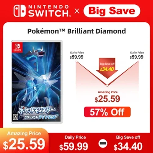 Pokemon Brilliant Diamond Nintendo Switch Physical Game Card Deals 100% Official Original RPG Genre for Switch OLED Lite