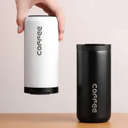 400ml rostfritt stål kaffe termos flaska termisk mugg Läcksäker bil vakuum flaskor kaffekopp resor Bärbara isolerade flaskor