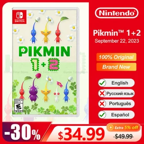 Pikmin 1+2 Nintendo Switch Game Deals 100% Original Physical Game Card Action Action Genre Support 1 Player for Switch Game Consol