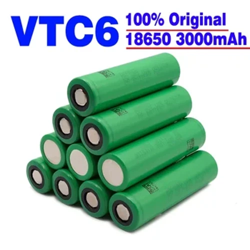 Batri gwreiddiol Sony 18650 VTC6 lithiwm-ion y gellir ei ailwefru 18650 VTC6 30A 3000mah Flashlight offeryn trydan ForSony + llongau am ddim