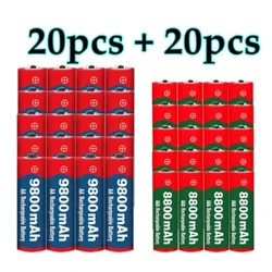 Nua 1.5V AA 9800 MAh + 1.5V AAA 8800 MAh Alcaileach 1.5V Ceallraí In-athluchtaithe le haghaidh Ceallraí Ceamara Bréagáin Clog
