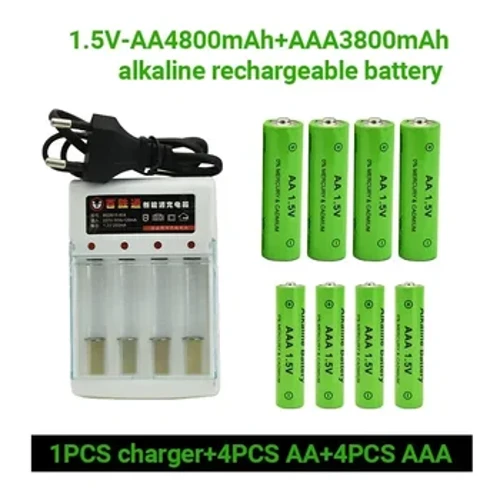 100% Nguyên Bản 1.5V AA4800mAh + AAA3800mAh Pin Alkaline Sạc NI-MH 1.5V Cho Đồng Hồ Chuột Máy Tính Đồ Chơi Như vậy