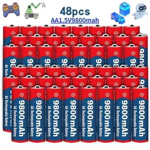AAbattery100% Chính Hãng Mới Chất Lượng Cao 1.5V 9800MAh Pin Sạc AA Cho Đèn LED Đồ Chơi Camera Micro Pin