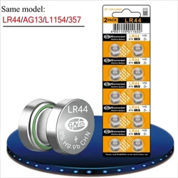 AG13 knapp batteri 1,55V alkalisk knapp elektronisk lr44 knapp elektronisk lr1154 egnet for LED-lys, leker