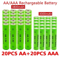 AA AAA Sạc AA 1.5V 3800MAh 1.5V AAA 3000MAh Pin Alkaline Đèn Pin Đồ Chơi Đồng Hồ MP3 Người Chơi Thay Thế pin Ni-Mh