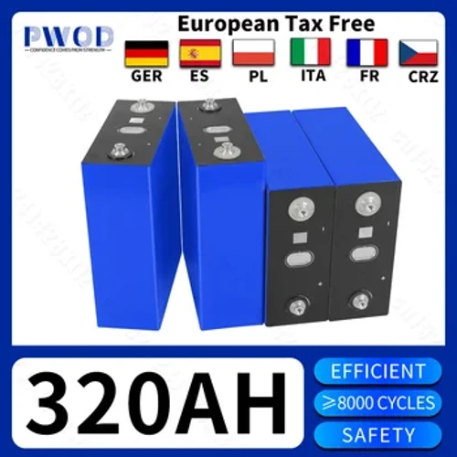 Lifepo4 Batterie 320AH 280AH 200AH 105AH Grad A DIY 12V 24V Lithium Eisenphosphatzell Nofëllbar Golfkarbatterie Fir RV
