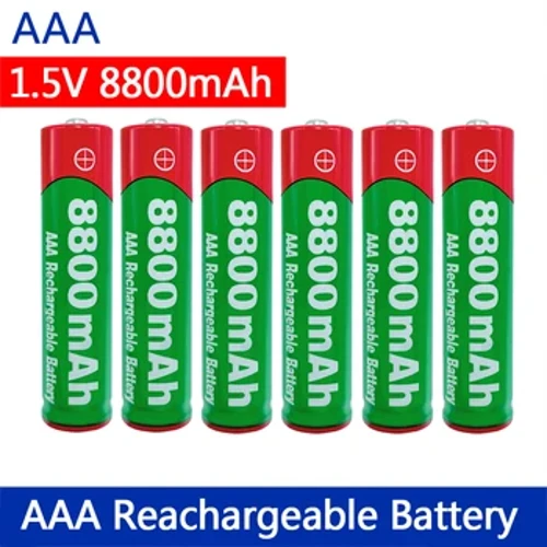 Batri AAA 1.5V batri aildrydanadwy AAA 8800mAh AAA 1.5V Batri ailwefradwy alcalin newydd ar gyfer bywyd hir tegan ysgafn dan arweiniad MP3